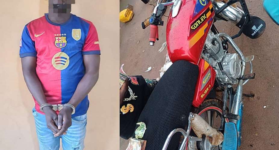 Wenchi: Police arrest robbery kingpin with stolen items, narcotic drugs at Buoko