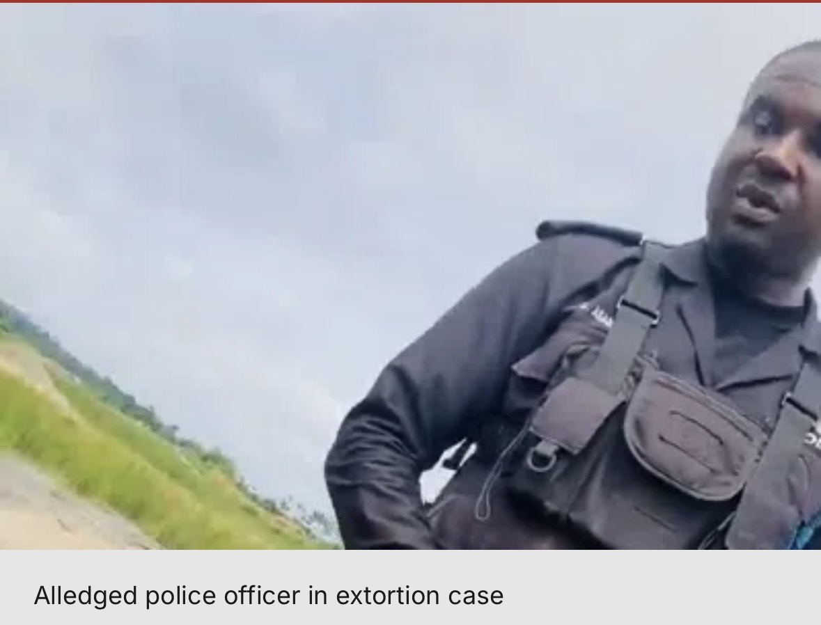 Police officer filmed for alledgedly extorting money from illegal miners, social media reacts (video)