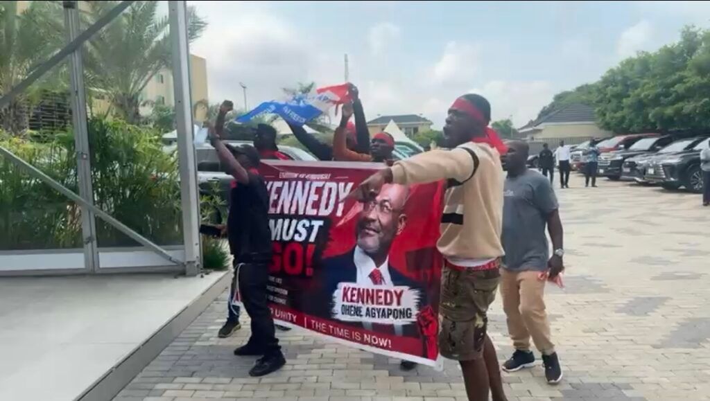Video: Tensions flare at NPP NEC meeting over "Ken Must Go" protests