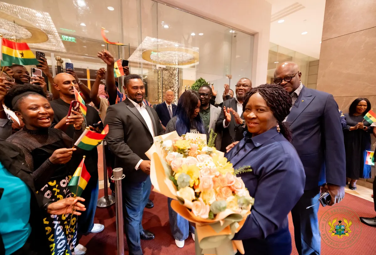Vice President Prof. Naana Jane Opoku-Agyemang arrives in China for Global South Academic Forum